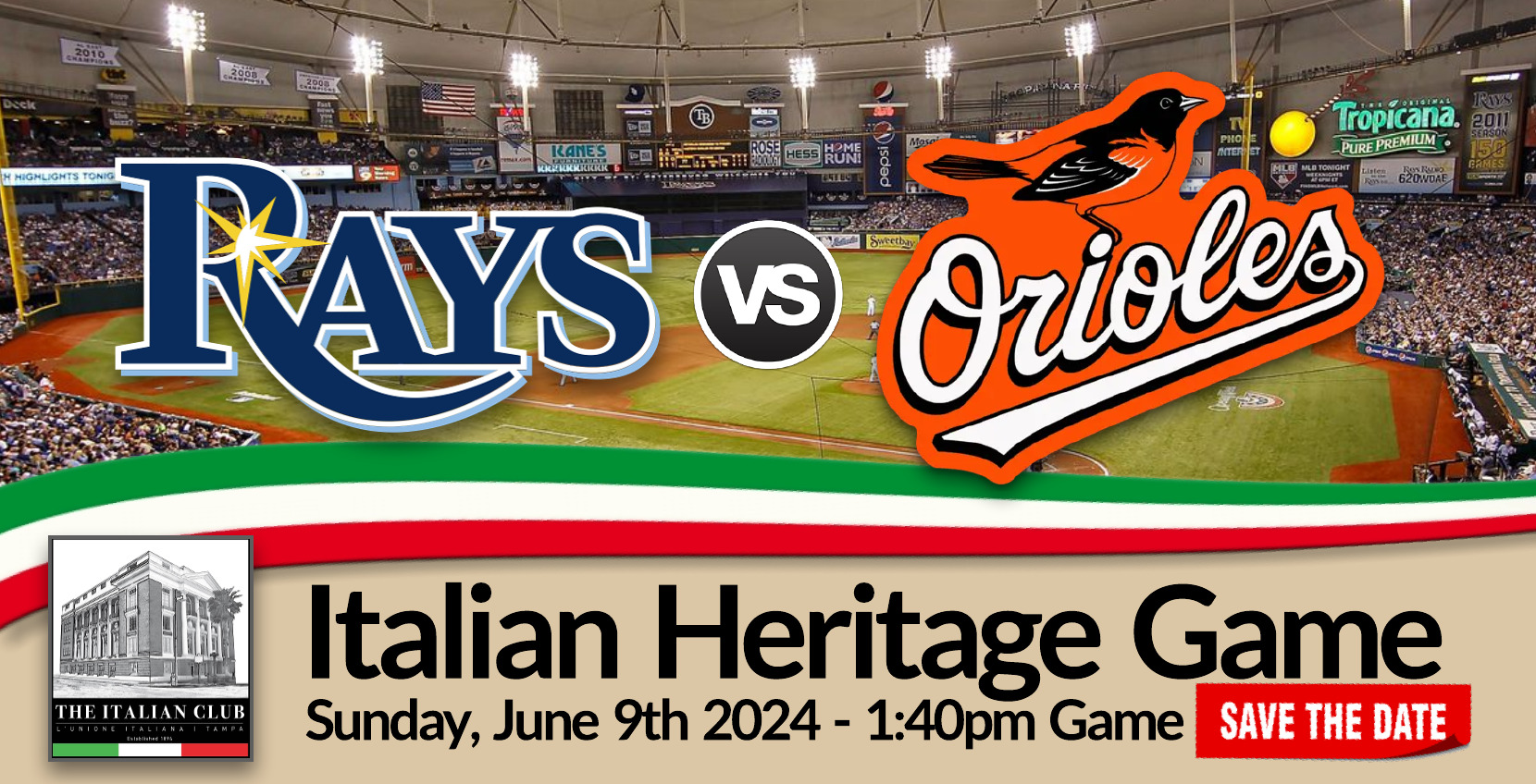 Save The Date - Rays Heritage Game 2024